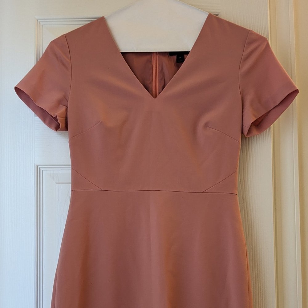 JCrew 2P Pink V-neck Sheath Dress
